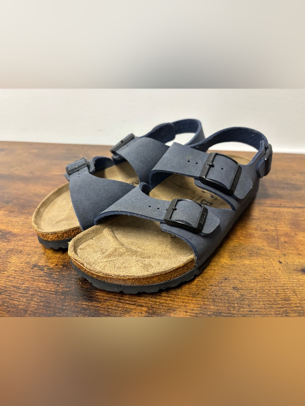BIRKENSTOCK Betula Navy Blue Slingback Double Strap Sandals Woman's 7
